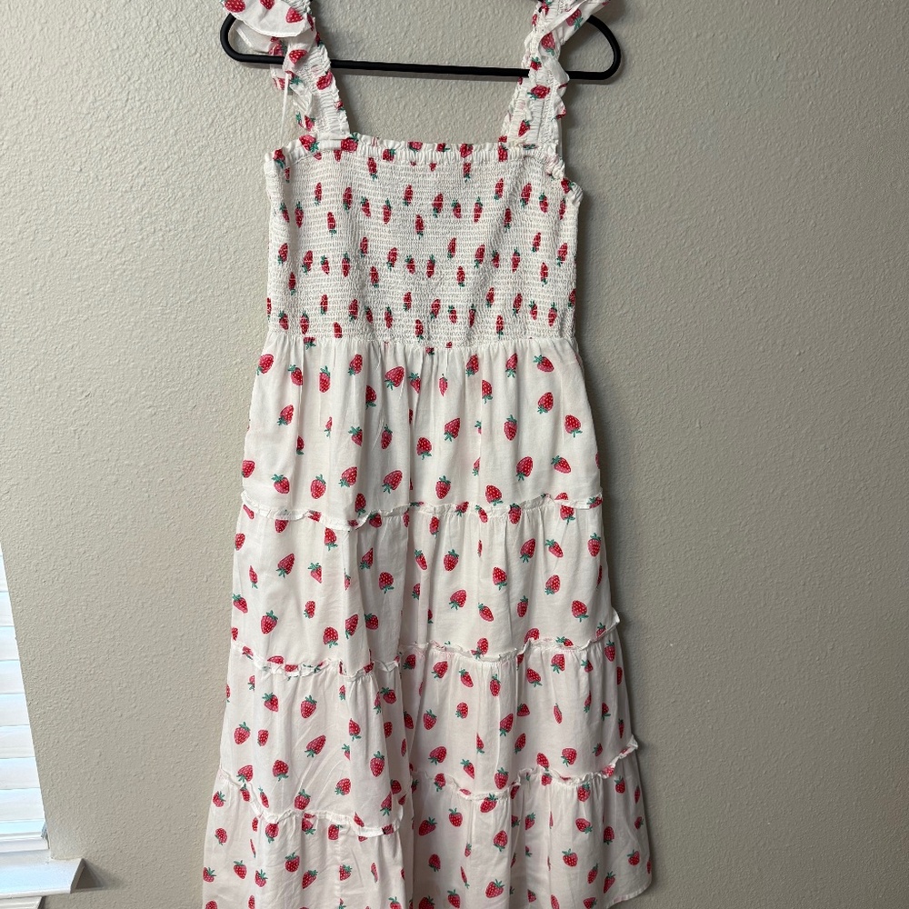 J Crew tiered strawberry dress